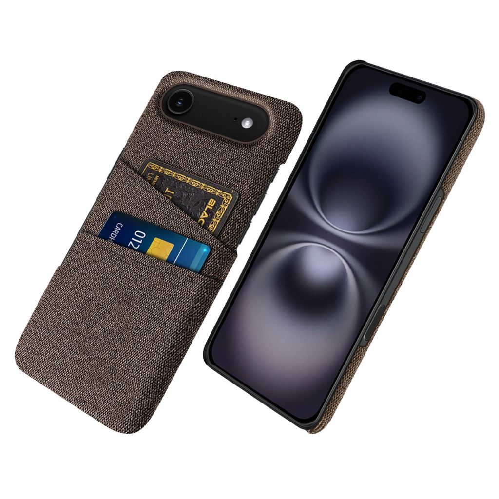 iPhone Air Skal with Card Holder - Brown