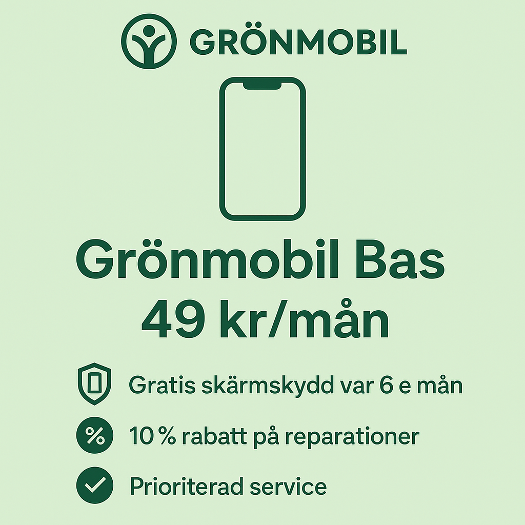 Grönmobil Bas – Trygghetsavtal (49 kr/mån)