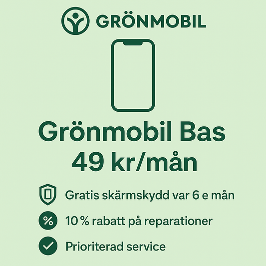 Grönmobil Bas – Trygghetsavtal (49 kr/mån)