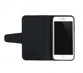 iPhone 7/8/SE 2020 Plånboksfodral Extra Kortfack och Stativ RV - Svart