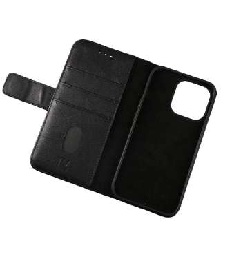 iPhone 11 Plånboksfodral Genuint Läder RV - Svart
