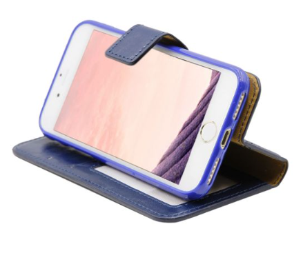 iPhone 7/8 Plånboksfodral med Avtagbart Skal - Blå
